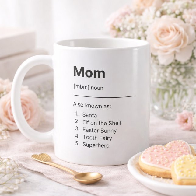 Caneca De Café Personalized Mom Definition Photo Mug (Criador carregado)