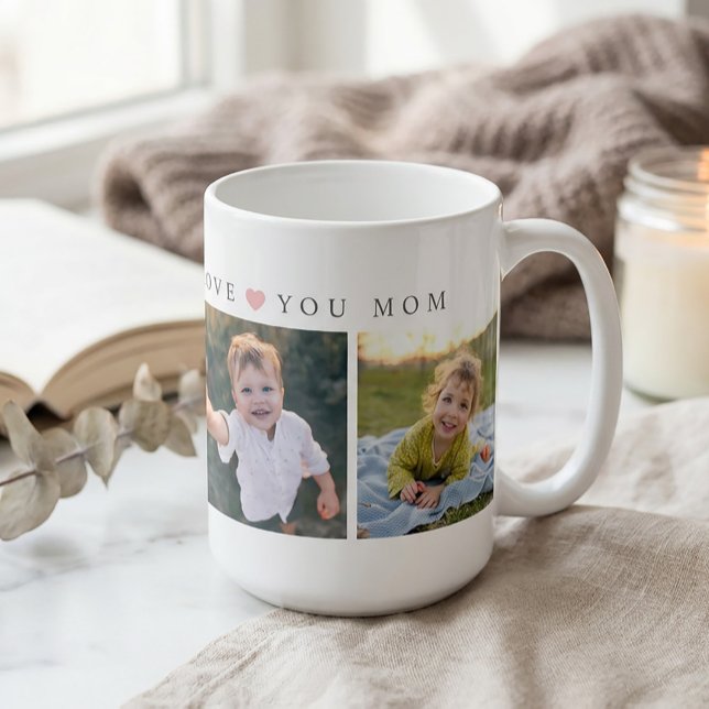 Caneca De Café Personalized Mom Love You (Criador carregado)