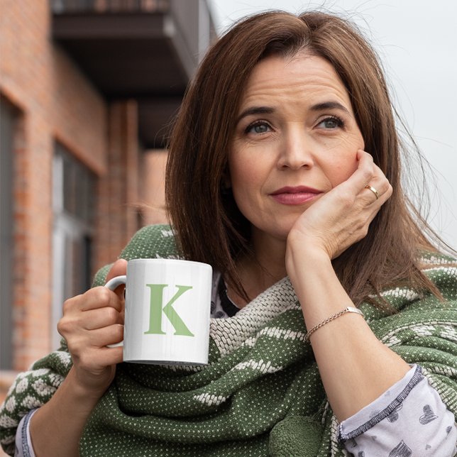 Caneca De Café Personalized Monogram Initial Mug (Criador carregado)