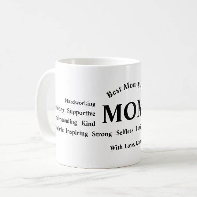 Caneca De Café Personalized Mother’s Day Mug (Frente Esquerda)