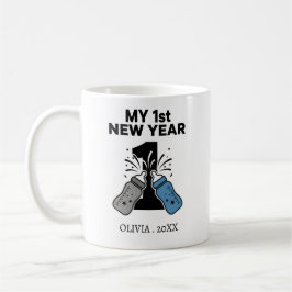 Caneca De Café Personalized My First New Year Mug – Custom Name