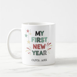Caneca De Café Personalized My First New Year Mug – Custom Name