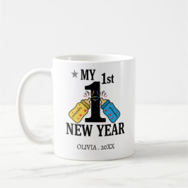 Caneca De Café Personalized My First New Year Mug – Custom Name