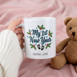 Caneca De Café Personalized My First New Year Mug – Custom Name