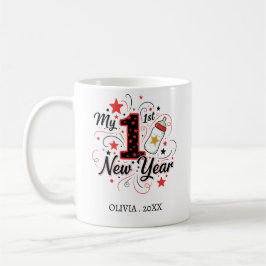 Caneca De Café Personalized My First New Year Mug – Custom Name