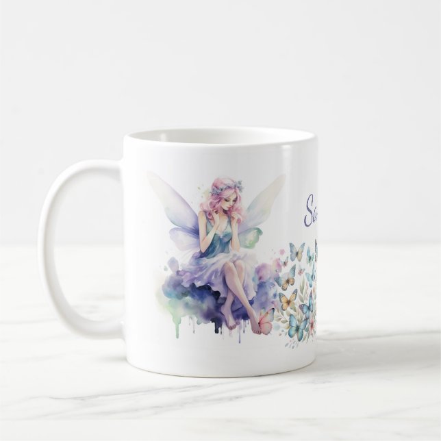 Caneca De Café Personalized Mystic Butterfly Mug (Esquerda)