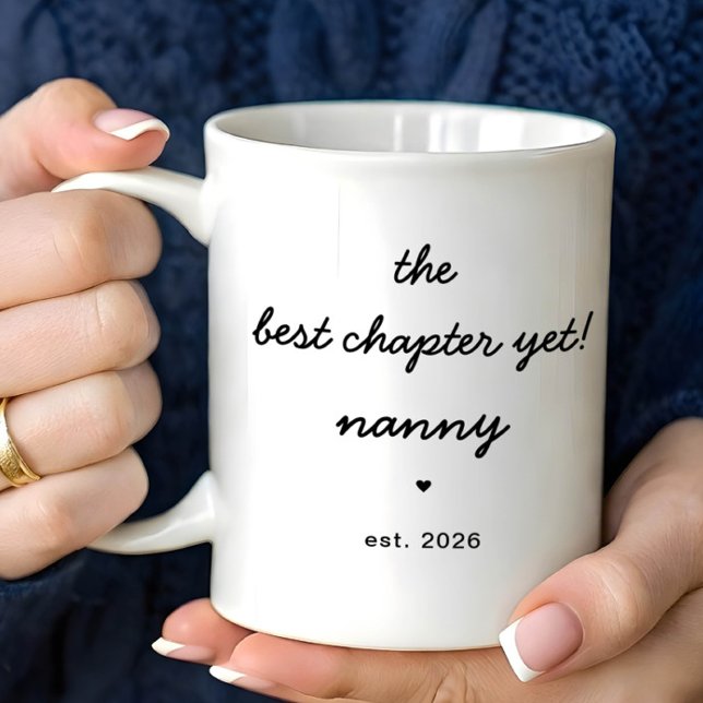 Caneca De Café Personalized Nanny Mug Best Chapter Yet (Criador carregado)