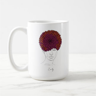 Caneca De Café Personalized November Birth Flower Portrait