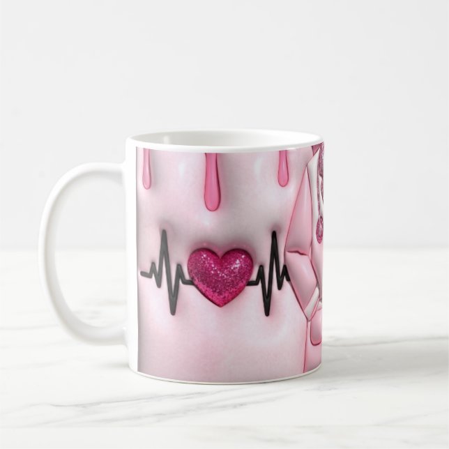 Caneca De Café Personalized Nurse in Progress Classic 11oz Mug (Esquerda)