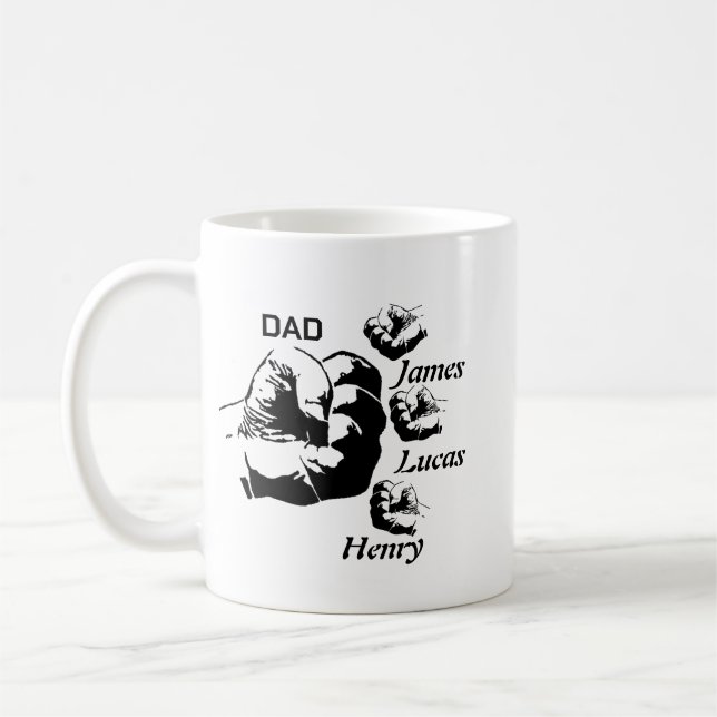 Caneca De Café Personalized Papa mug, Custom Fathers Day mug (Esquerda)