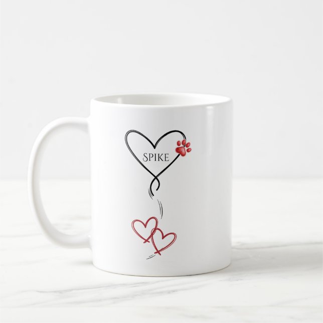 Caneca De Café Personalized Pet Love Mug (Esquerda)
