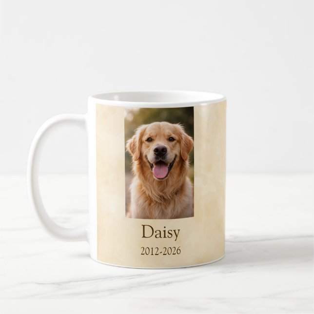 Caneca De Café Personalized Pet Memorial Mug (Esquerda)