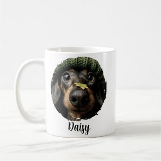Caneca De Café Personalized Pet Photo Mug with Name | Modern Cute