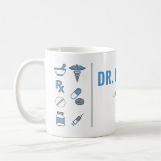 Caneca De Café Personalized Pharmacist Mug | Modern Split Layout