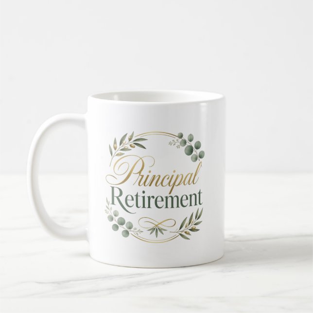 Caneca De Café Personalized Principal Retirement Gift (Esquerda)