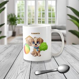 Caneca De Café Personalized Puppy Mug