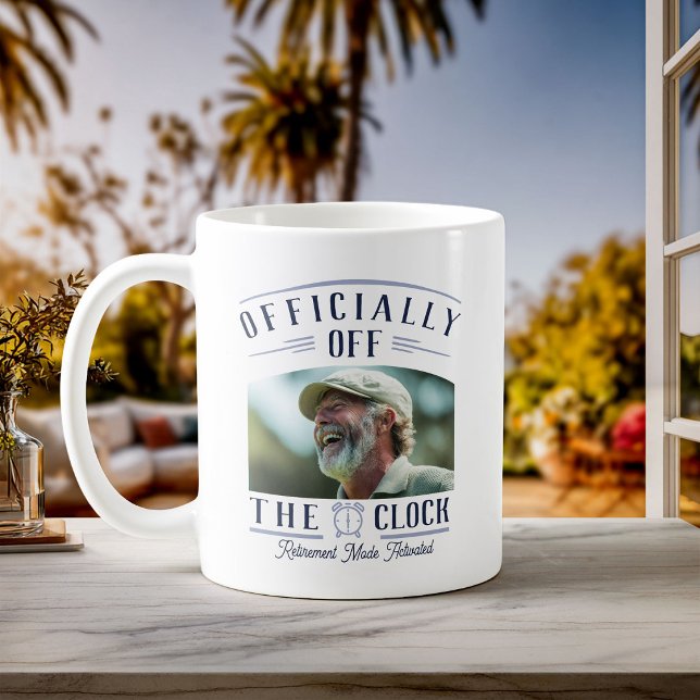 Caneca De Café Personalized Retiree Party Favor Retirement Photo  (Criador carregado)