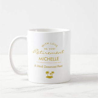Caneca De Café Personalized Retirement A Well Deserved Rest