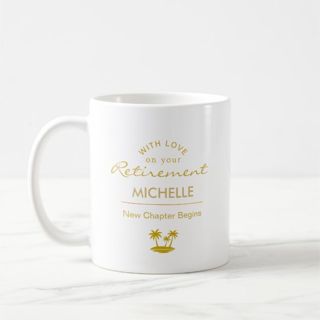 Caneca De Café Personalized Retirement New Chapter Begins (Esquerda)