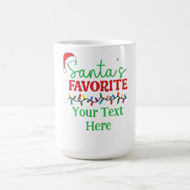 Caneca De Café Personalized “Santa’s Favorite”