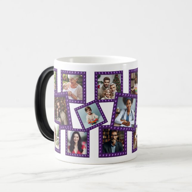 Caneca De Café Personalized Spring Blossom Framed 17 Photos Mug (Frente Esquerda)