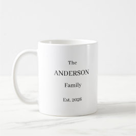 Caneca De Café Personalized The Last Name Family Mug – Custom Wed