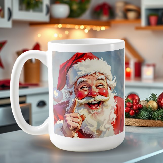 Caneca De Café Personalized Vintage Santa Claus Christmas (Criador carregado)