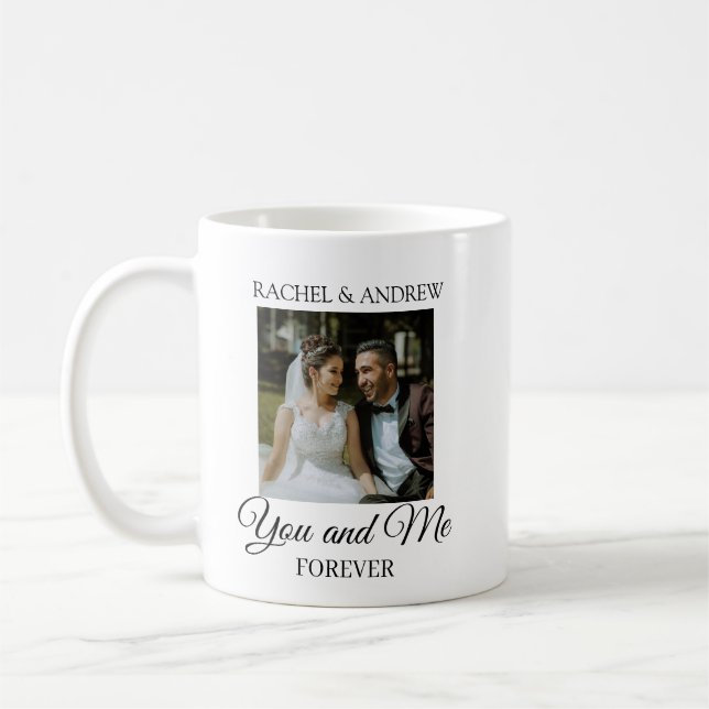 Caneca De Café Personalized Wedding Photo Coffee Mug | Custom (Esquerda)