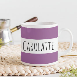 Caneca De Café Personalized With Name Custom Plum