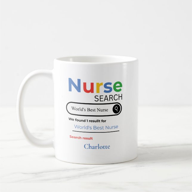 Caneca De Café Personalized World’s Best Nurse Search Result (Esquerda)