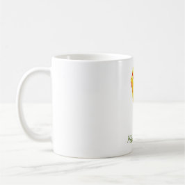 Caneca De Café Personalized Yellow and red tulip