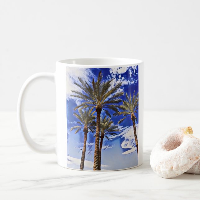 Caneca De Café Perspectiva das Palmas (Com Donut)