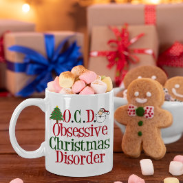Caneca De Café Perturbação Obsessiva de Natal