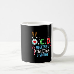 Caneca De Café Perturbação Obsessiva de Natal! Reindeer Antlers G