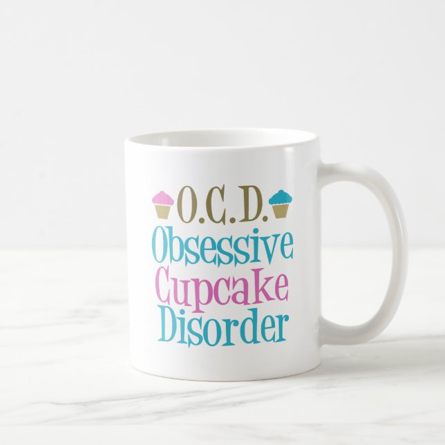 Caneca De Café Perturbação Obsessiva do Cupcake (Direita)