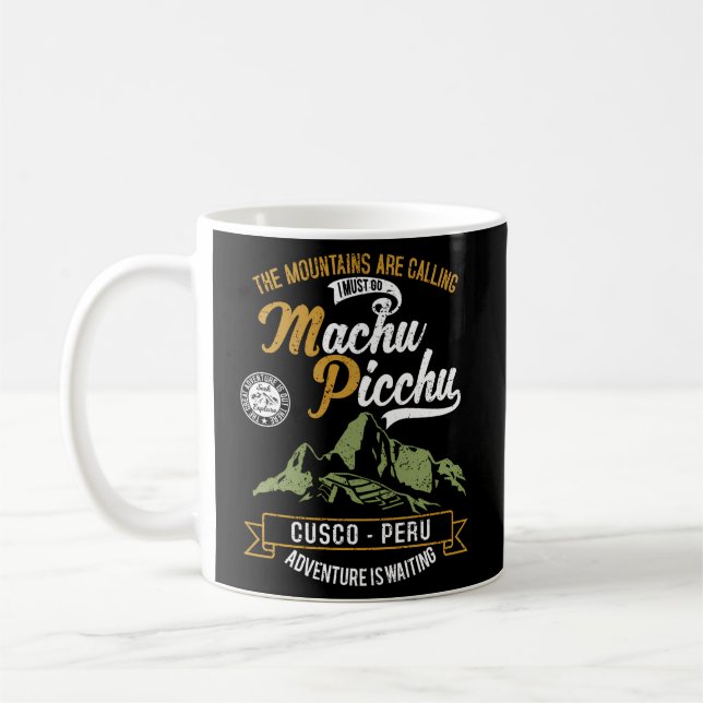 Caneca De Café Peru Cusco Machu Picchu Llama Jersey (Esquerda)