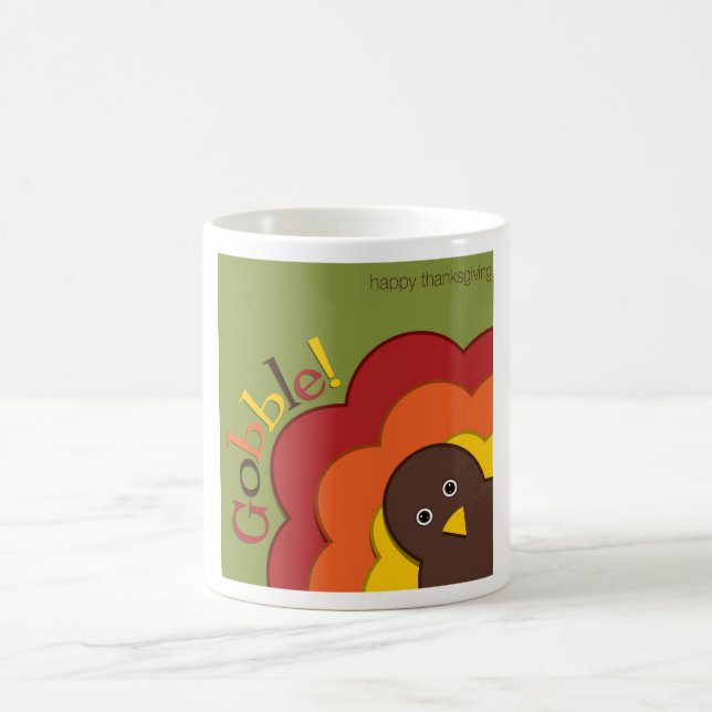 Caneca De Café Peru de ação de graças (Centro)