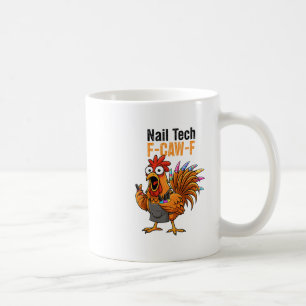 Caneca De Café Peru F-caw-f Frango Nail Tech Dia de Ação de Graça