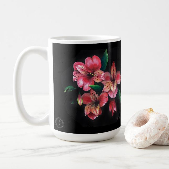Caneca De Café Peruvian Lily Love is the answer love mug (Com Donut)