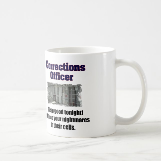 Caneca De Café Pesadelo do oficial de correções (Direita)