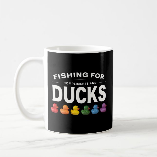 Caneca De Café Pesca de complementos e patos - Borracha Humorosa (Esquerda)