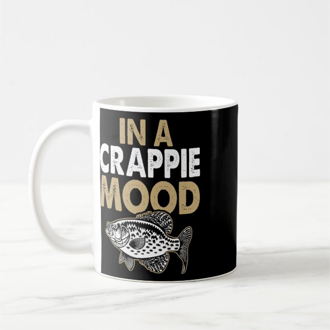 Caneca De Café Pesca de Crappie Em Um Humor Crappie  (Esquerda)