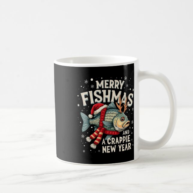 Caneca De Café Pesca De feliz E Uma Pesca Engraçada No Ano Novo (Direita)