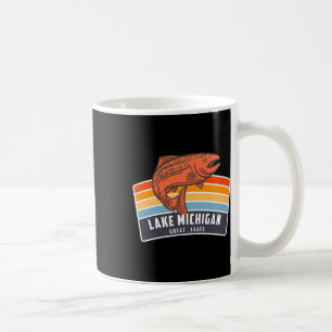 Caneca De Café Pesca de salmão nos Grandes Lagos Lago Michigan