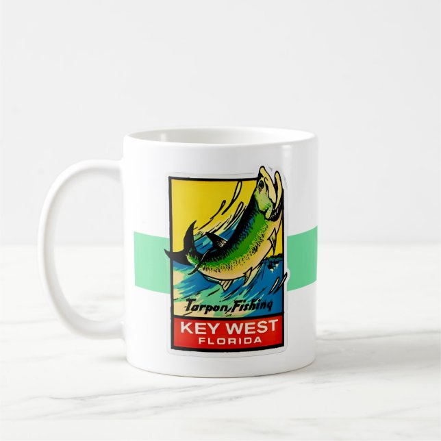 Caneca De Café Pesca de Tarpon em Key West (Esquerda)