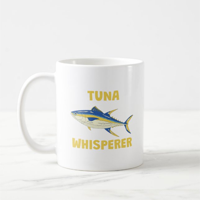 Caneca De Café Pesca Engraçada De Atum Whisperer (Esquerda)