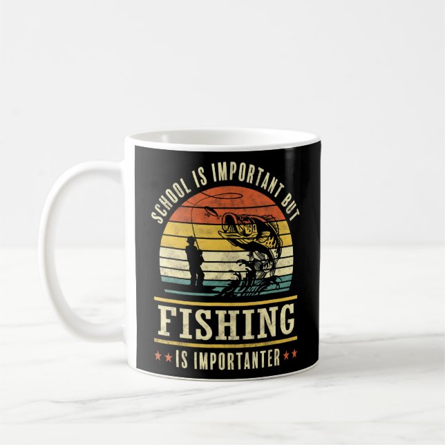 Caneca De Café Pesca Engraçada É Um Pescador Importante (Esquerda)