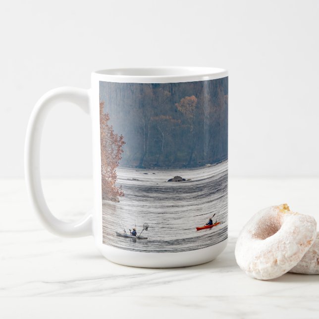 Caneca De Café Pesca Kayak (Com Donut)