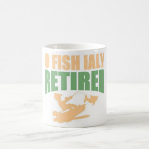 Caneca De Café Pesca no lago: pescador oficialmente reformado