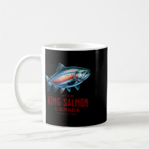 Caneca De Café Pesca no rio King Salmon na Colúmbia Britânica Can
